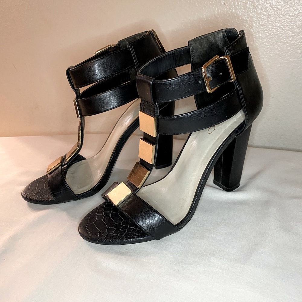 Aldo gold embellished sandals